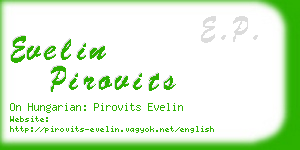 evelin pirovits business card